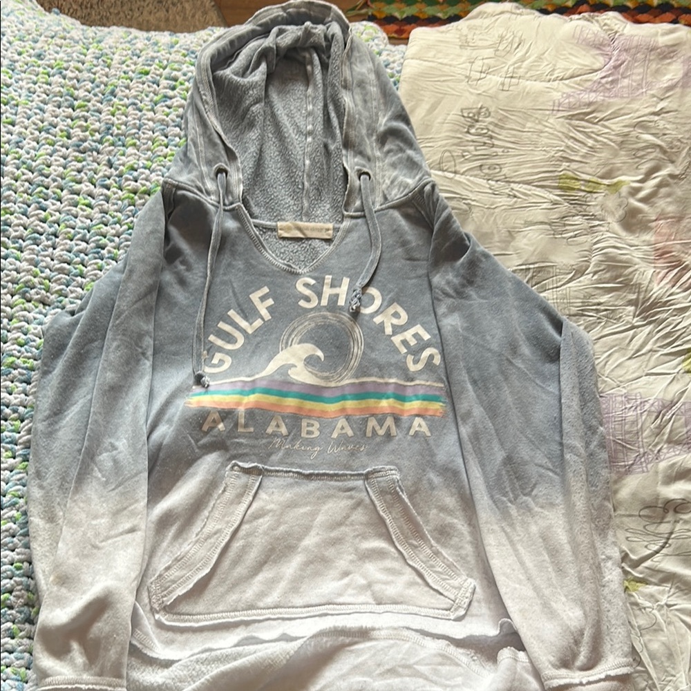 Blue Hooded Men's Sweater